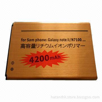 Mobile Phone Battery for Samsung Note 2 N7100, 4,200mAh Capacity